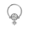 Crystal Stainless Steel Septum Hoop Clickers Nose Ring Women Tragus Cartilage Helix Piercing Hoop Earrings Jewelry