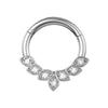 Crystal Stainless Steel Septum Hoop Clickers Nose Ring Women Tragus Cartilage Helix Piercing Hoop Earrings Jewelry