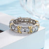Cubic Zirconia Delicate Women Weight Loss Ring Couple Health Care Jewelry Cross Geometric CZ Dancing Party Wedding Rings