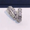 Cubic Zirconia Delicate Women Weight Loss Ring Couple Health Care Jewelry Cross Geometric CZ Dancing Party Wedding Rings