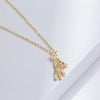 Delicate Bear Necklace Shiny Cubic Zirconia Cute Cartoon Bear Pendant Necklace for Women Valentine's Day Gift Jewelry