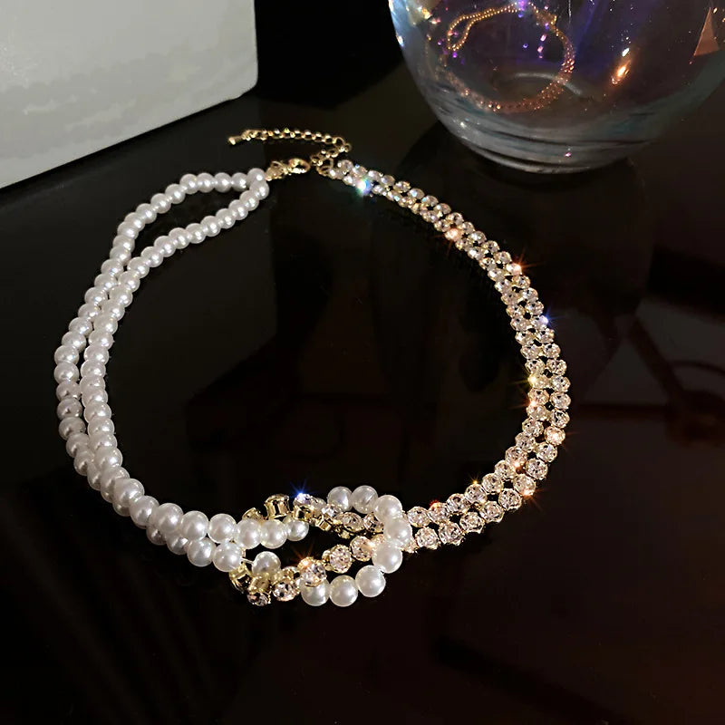 Elegant Charm Necklaces For Women Simple Shiny Bling Clavicle Chain Vintage Dainty Wedding Beach Personality Jewelry