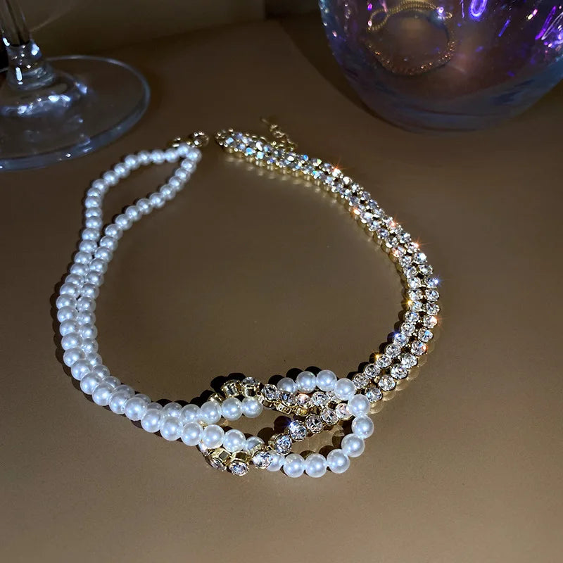 Elegant Charm Necklaces For Women Simple Shiny Bling Clavicle Chain Vintage Dainty Wedding Beach Personality Jewelry