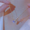 Exquisite Zircon Elk Necklaces for Women Elegant Clavicle Chain   Crystal Deer Pendant Party Jewelry Christmas Gift
