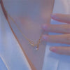 Exquisite Zircon Elk Necklaces for Women Elegant Clavicle Chain   Crystal Deer Pendant Party Jewelry Christmas Gift