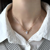 Exquisite Zircon Elk Necklaces for Women Elegant Clavicle Chain   Crystal Deer Pendant Party Jewelry Christmas Gift