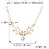 Exquisite Zircon Elk Necklaces for Women Elegant Clavicle Chain   Crystal Deer Pendant Party Jewelry Christmas Gift