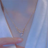 Exquisite Zircon Elk Necklaces for Women Elegant Clavicle Chain   Crystal Deer Pendant Party Jewelry Christmas Gift