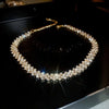 Gold Color Rhinestone Choker Necklaces for Women Geometric Crystal Necklaces Weddings Jewelry Party Gifts