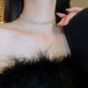 Gold Color Rhinestone Choker Necklaces for Women Geometric Crystal Necklaces Weddings Jewelry Party Gifts