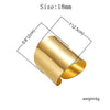 Gold Color Silver Color Opening Ring For Women Men Lagre Wide Ring Hip Hop Punk Finger Rings Simple Boho Jewelry