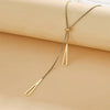 Gold Color Triangle Pendant Necklace Stainless Steel Simple Charm Y Lariat Necklaces for Women Boho Minimalist Jewelry
