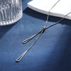 Gold Color Triangle Pendant Necklace Stainless Steel Simple Charm Y Lariat Necklaces for Women Boho Minimalist Jewelry