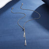 Gold Color Triangle Pendant Necklace Stainless Steel Simple Charm Y Lariat Necklaces for Women Boho Minimalist Jewelry