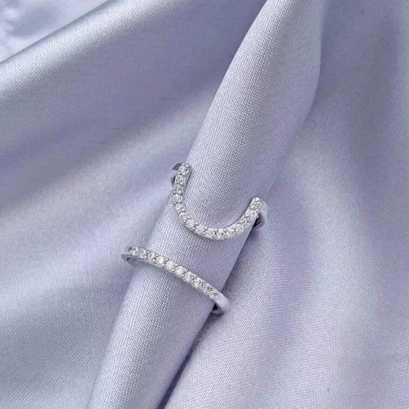 Gothic Metal Line Thin Nail Rings for Women Girl Daily Fingertip Protective Cover  Jewelry Double Ring Adjustable