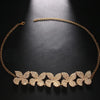 Large Butterfly Choker Rhinestone Necklace for Women Statement Four Leaf Grass Choker Crystal Jewelry Accessories Gifts
