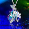 Love Butterfly Necklace Exquisite Ladies Girl Heart Pendant Valentine's Day Mother's Day Anniversary Gift Jewelry