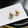 Minimalist Frosted Square Earrings for Women Hip-Hop Punk Geometric Earring Clip Girl 2024 Trendy Party Jewelry