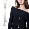 Necklaces Crystal Jewelry Clover Leaves Necklace Pendant Long Sweater Twist Chain For Women