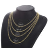 Figaro Chain Necklace Men 3mm Stainless Steel Gold Color Long Necklace for Jewelry Gift Collar Hombres