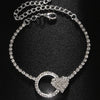 New Rhinestone Heart Anklets for Women Bling Hollow Out Love Exquisite Foot Chain Summer Beach Foot Ornaments Jewelry