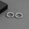 Punk Irregular Thorn Round Hoop Earrings for Men Women Hip Hop Party Earring Perforated Stud Mens Jewellery