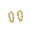 Punk Irregular Thorn Round Hoop Earrings for Men Women Hip Hop Party Earring Perforated Stud Mens Jewellery