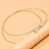Rhinestone Heart Collar Choker Necklace For Women Simple Open Collar Golden Necklace For Women Choker Necklace Jewelry