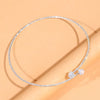 Rhinestone Heart Collar Choker Necklace For Women Simple Open Collar Golden Necklace For Women Choker Necklace Jewelry
