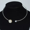 Rhinestone Heart Collar Choker Necklace for Women Simple Open Collar Necklace Torques Jewelry Accessories
