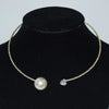 Rhinestone Heart Collar Choker Necklace for Women Simple Open Collar Necklace Torques Jewelry Accessories