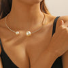 Rhinestone Heart Collar Choker Necklace for Women Simple Open Collar Necklace Torques Jewelry Accessories