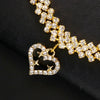 Rhinestone Hollow Heart Ankle Bracelet for Women Beach Accessories Love New Pendant Leg Chain Summer Party Jewelry Gift