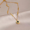 Roman Digital Wafer Pendant Necklace Stainless Steel Party Jewelry for Women Sexy Choker