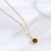 Roman Digital Wafer Pendant Necklace Stainless Steel Party Jewelry for Women Sexy Choker