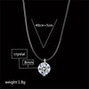 Shiny Crystal Necklace For Women Female Transparent Fishing Line Round Zircon Choker Minimalist Clavicle Chain Jewelry