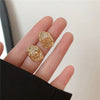 Shiny Summer Contrasting Crystal Earrings for Women   Simple Versatile Girls Earrings Hot Jewelry 2023