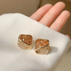 Shiny Summer Contrasting Crystal Earrings for Women   Simple Versatile Girls Earrings Hot Jewelry 2023