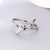 Silver Color 26 Letter Love Heart Rings Stainless Steel Open Ring for Women Men Couple Initial Name Finger Jewelry Gifts