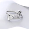 Silver Color 26 Letter Love Heart Rings Stainless Steel Open Ring for Women Men Couple Initial Name Finger Jewelry Gifts
