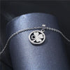 Silver Color Stainless Steel Pendant Flower Necklace for Women Girls Jewelry Gift Choker Statement Clavicle Chain Collar