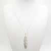 Simple Gold Color Meter Feather Pendant Necklace for Women Leaf Shaped Female Long Sweater Chain Girls Jewelry Gifts