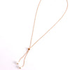 Simple Gold Color Pearl Necklaces for Women Long Tassel Pull Design Clavicle Chains Necklace Jewelry Collares