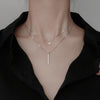 Simple Gold Color Pearl Necklaces for Women Long Tassel Pull Design Clavicle Chains Necklace Jewelry Collares