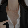 Simple Gold Color Pearl Necklaces for Women Long Tassel Pull Design Clavicle Chains Necklace Jewelry Collares