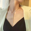 Simple Gold Color Pearl Necklaces for Women Long Tassel Pull Design Clavicle Chains Necklace Jewelry Collares