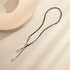 Simple Pearl Beads Pendant Necklaces Wax Rope Long Tassel Pull Design Clavicle Chain for Women Jewelry Gifts Accessories