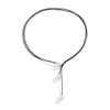 Simple Pearl Beads Pendant Necklaces Wax Rope Long Tassel Pull Design Clavicle Chain for Women Jewelry Gifts Accessories