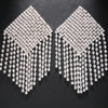 Square Tassel Nipple Stickers Women Cover Chest Decoration 2Pcs Adhesive Bra Sexy Rhinestone Breast Pasties Adult Game