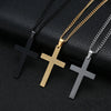 Stainless Steel Cross Pendant Necklace For Women Men Link Chain Charm Necklace Cool Boys Girls Punk Hip Hop Jewelry Gift